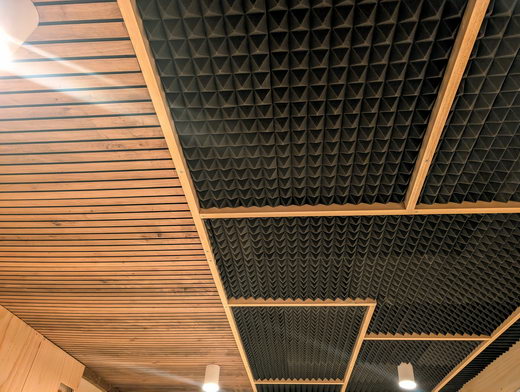 AranEtxea acoustic wooden ceiling design